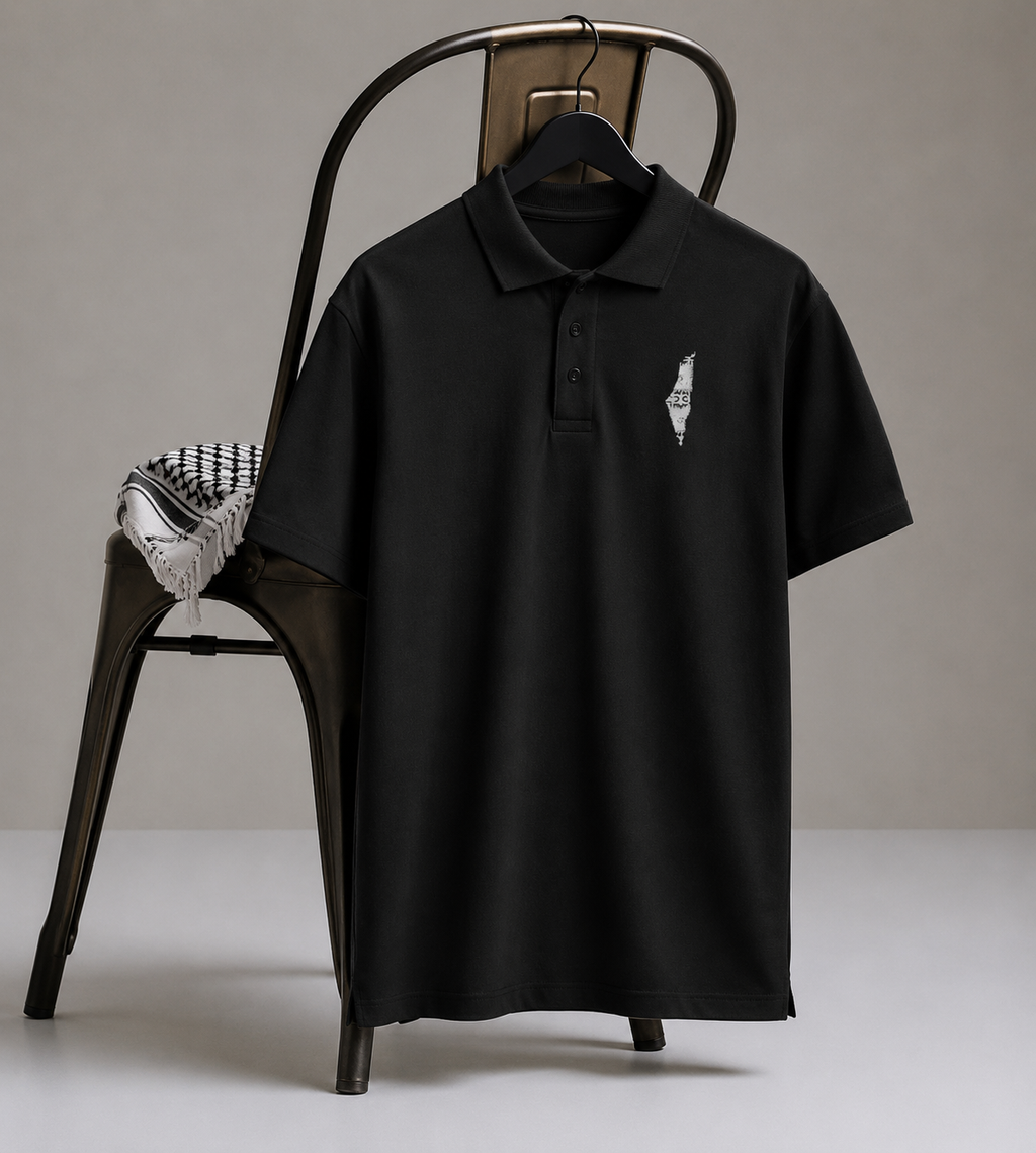 Map of Palestine Polo | Premium Embroidered Pique Shirt