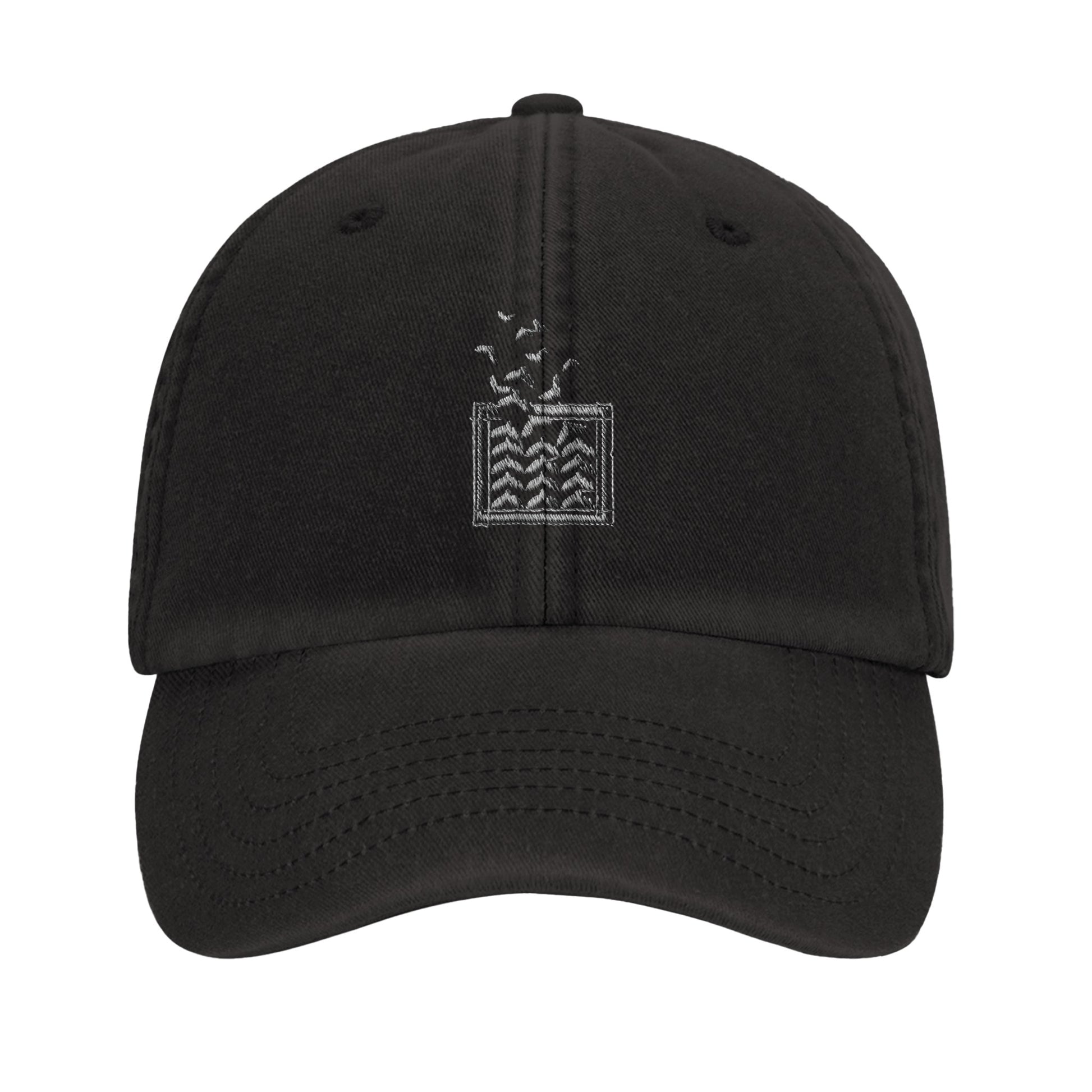 Birds of Freedom Dad Hat - Vintage dad hat that carries a message of freedom embroidered design of kuffiey transforming into birds of peace and freedom