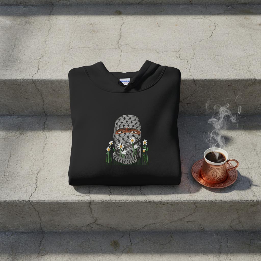 Kuffiyeh Hoodie - with Flowers