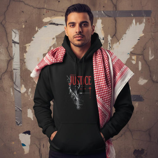 Chris Hedges- But We did not Try Hard Enought | handsome arab man wearing kuffiyeh on shoulders with hands in pockets. image for upper half only. background old cracked wall with some torn plain posters and torn out duct-tape. black and white image. only model in full color with glowing light on model